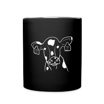 Cow, Cows, Dairy Cow, Farm, Farm Animals - Full Colour Mug - black - Front