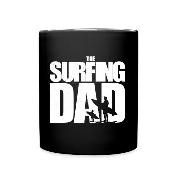 Surfeur, Surfeur Papa, Surfeur Enfant, Wellenreiten - Mug uni - noir - Devant
