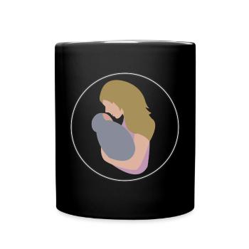 Mère et enfant - Mug uni - noir - Devant