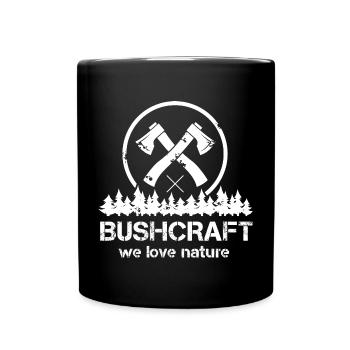 Icône de logo Bushcraft Icône de logo extérieur Axe graphique - Mug uni - noir - Devant
