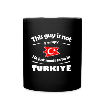 Urlaub in der Türkei - Tasse einfarbig - Schwarz - Vorne