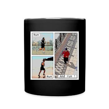Le plaisir de courrir - Mug uni - noir - Devant