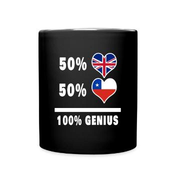 Chili et Grande-Bretagne 100% Genius Flag - Mug uni - noir - Devant