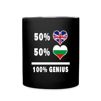 Bulgarie et Grande-Bretagne 100% Genius Flag - Mug uni - noir - Devant