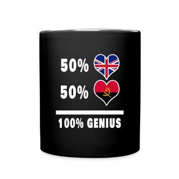 Angola et Grande-Bretagne 100% Genius Flag - Mug uni - noir - Devant