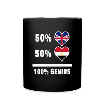 Egypte et Grande-Bretagne 100% Genius Flag - Mug uni - noir - Devant