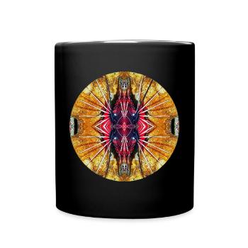 Nature Mandala Sous-marin, Poisson-lion - Mug uni - noir - Devant