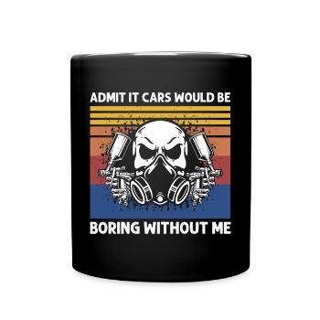 Autolackierer Angebot für Karosseriebauer - Tasse einfarbig - Schwarz - Vorne