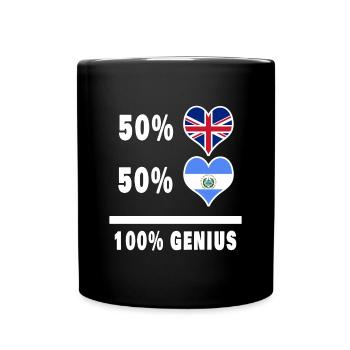 El Salvador et Grande-Bretagne 100% Genius Flag - Mug uni - noir - Devant