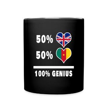Cameroun et Grande-Bretagne 100% Genius Flag - Mug uni - noir - Devant