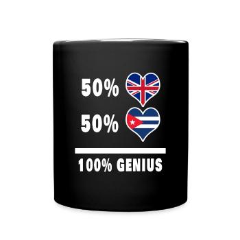 Cuba et la Grande-Bretagne 100% Genius Flag - Mug uni - noir - Devant
