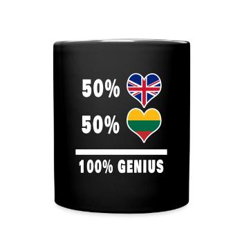 Lituanie et Grande-Bretagne 100% Genius Flag - Mug uni - noir - Devant