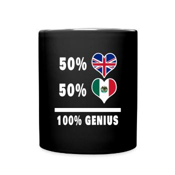 Mexique et Grande-Bretagne 100% Genius Flag - Mug uni - noir - Devant