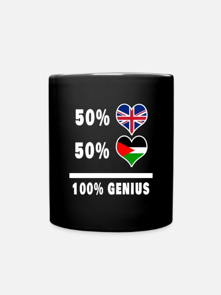 Palestine et Grande-Bretagne 100% Genius Flag - Mug uni - noir