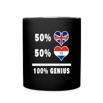 Drapeau 100% Génie du Paraguay et de la Grande-Bretagne - Mug uni - noir - Devant