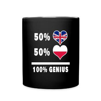 Pologne et Grande-Bretagne 100% Genius Flag - Mug uni - noir - Devant