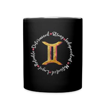 Gemini May Date of Birth - Full Colour Mug - black - Front