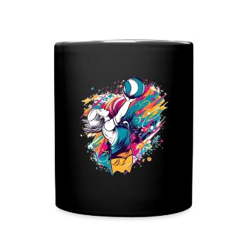 Volley-ball - Mug uni - noir - Devant