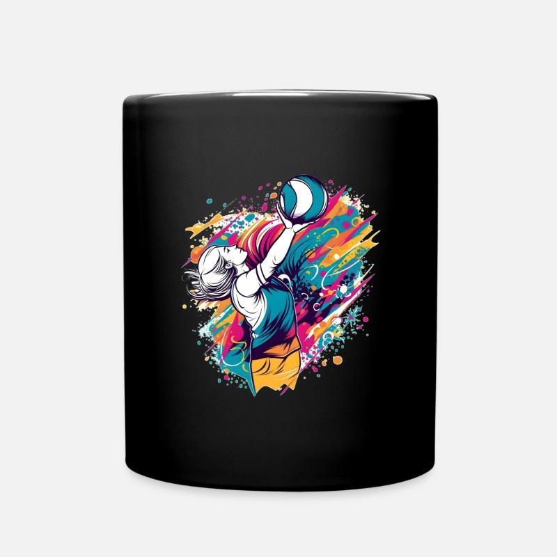 Volleyball - Tasse einfarbig - Schwarz