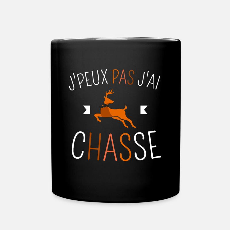 J peux pas j ai Chasse - Mug uni - noir