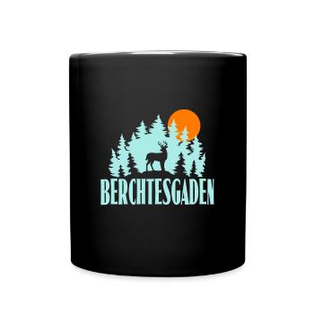 Berchtesgaden - Tasse einfarbig - Schwarz - Vorne