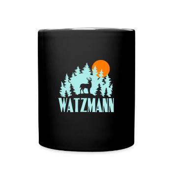Watzmann - Tasse einfarbig - Schwarz - Vorne