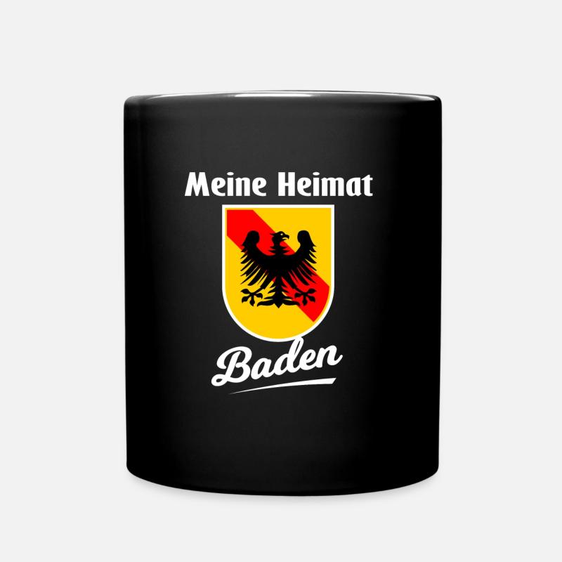 Die Heimat Baden - Tasse einfarbig - Schwarz