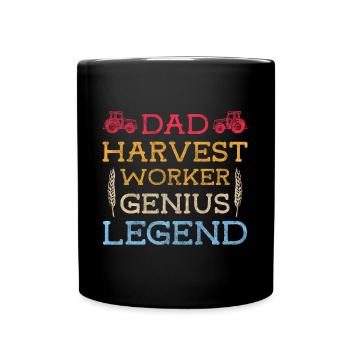 Harvest Agriculture Work Vegetables - Full Colour Mug - black - Front