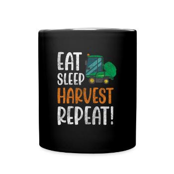 Landwirt Erntezeit Feld - Tasse einfarbig - Schwarz - Vorne