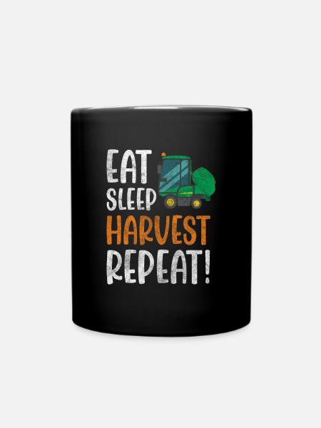 Landwirt Erntezeit Feld - Tasse einfarbig - Schwarz