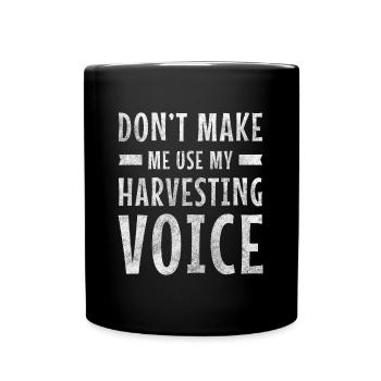 Harvest Farm Tractor Vegetables - Full Colour Mug - black - Front