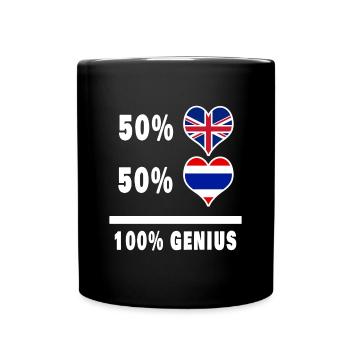 Thaïlande et Grande-Bretagne 100% Genius Flag - Mug uni - noir - Devant