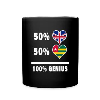 Togo et Grande-Bretagne 100% Genius Flag - Mug uni - noir - Devant