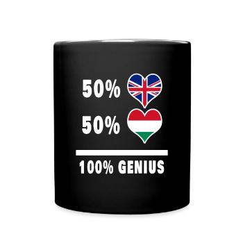 Hongrie et Grande-Bretagne 100% Genius Flag - Mug uni - noir - Devant