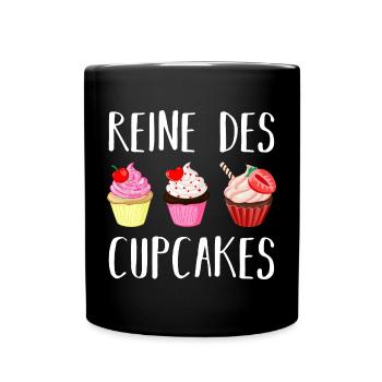 Reine des cupcakes cadeau pâtisserie patissière - Mug uni - noir - Devant