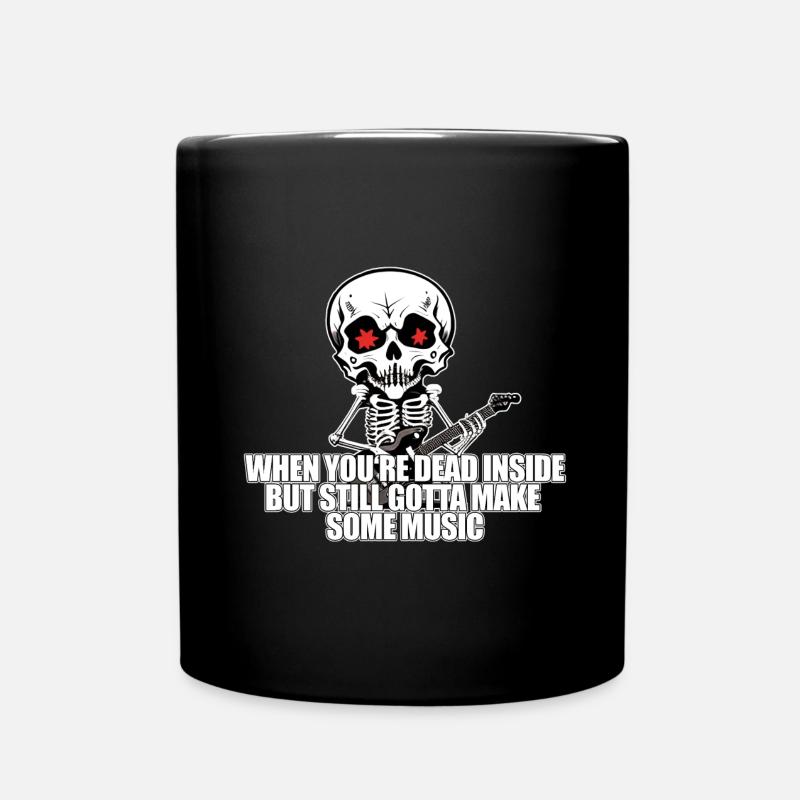 Skeleton avec guitare DEATH METAL - Mug uni - noir