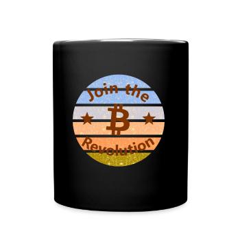 Die Coin Revolution - Tasse einfarbig - Schwarz - Vorne