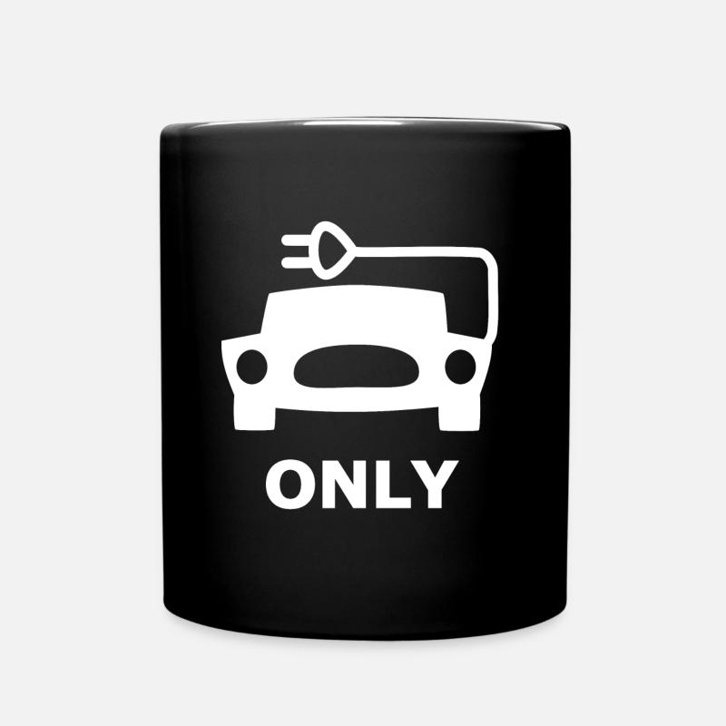 Parken für E Autos - Tasse einfarbig - Schwarz