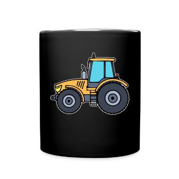 Country Life Vehicle Tractor Agricultural Machinery Farmer - Full Colour Mug - black - Front