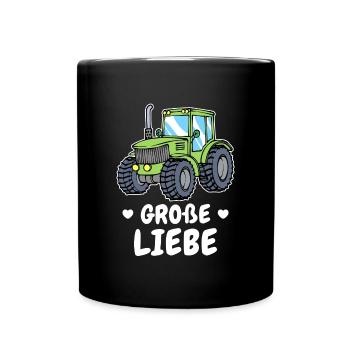 Commercial Vehicle Tractor Farmer Statement Tractor Field - Full Colour Mug - black - Front