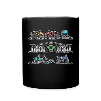 Tracteur Agriculture Champ d’agriculteur de véhicules à moteur - Mug uni - noir - Devant