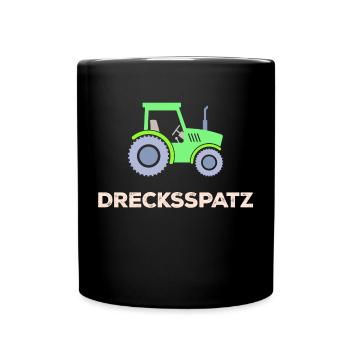 Nutzfahrzeug Spruch Traktor Landleben Landwirt - Tasse einfarbig - Schwarz - Vorne
