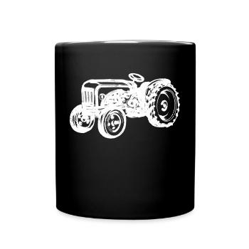 Agricultural Machinery Vehicle Farm Tractor Country Air - Full Colour Mug - black - Front