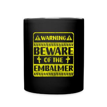 Bestatter Arbeit Sarg Leiche - Tasse einfarbig - Schwarz - Vorne