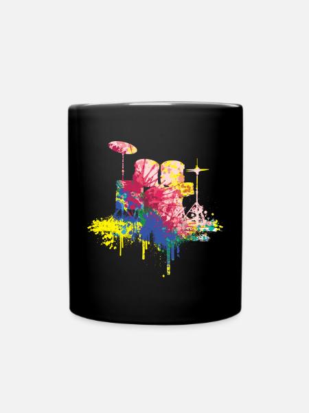 Schlagzeuger - Tasse einfarbig - Schwarz