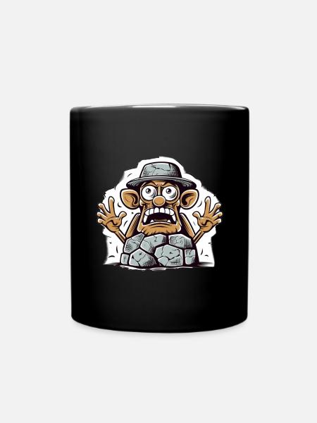 Cartoon Stone Crusher Cartoon - Full Colour Mug - black