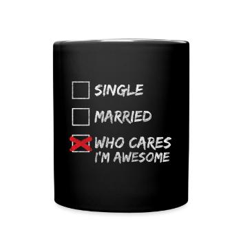 Kein Interesse Lebenseinstellung Zynischer Spruch - Tasse einfarbig - Schwarz - Vorne