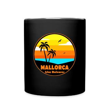 Mallorca - Tasse einfarbig - Schwarz - Vorne