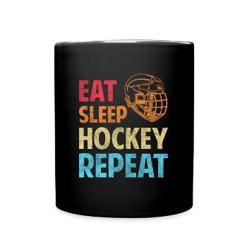Sports Ice Hockey Stick Ice Goalkeeper - Full Colour Mug - black - Front