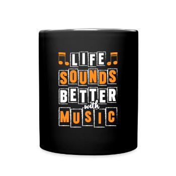 Dj Party Songs Tanzen - Full Colour Mug - black - Front